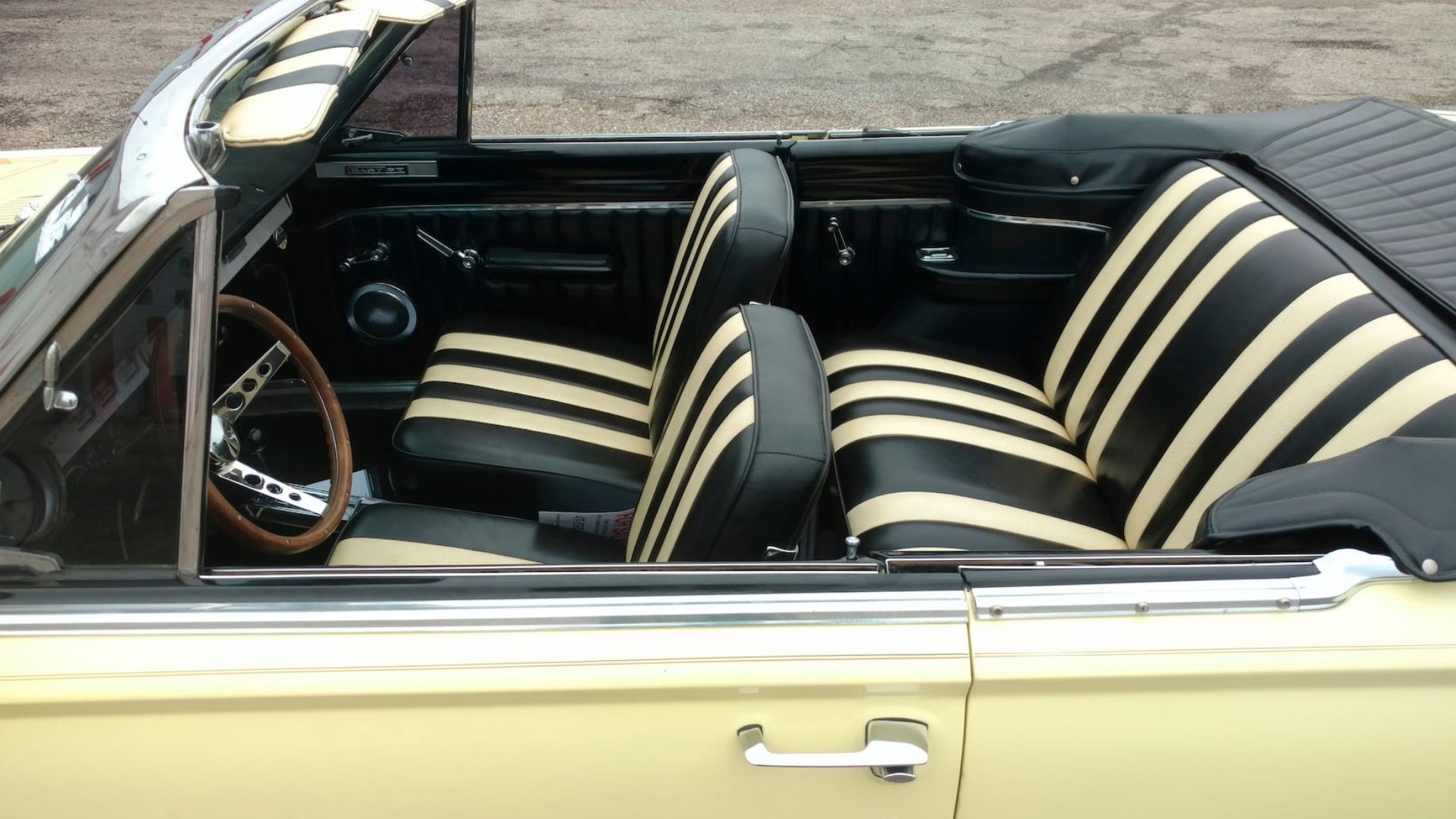 The interior of the 1965 Dodge Dart Charger 273.