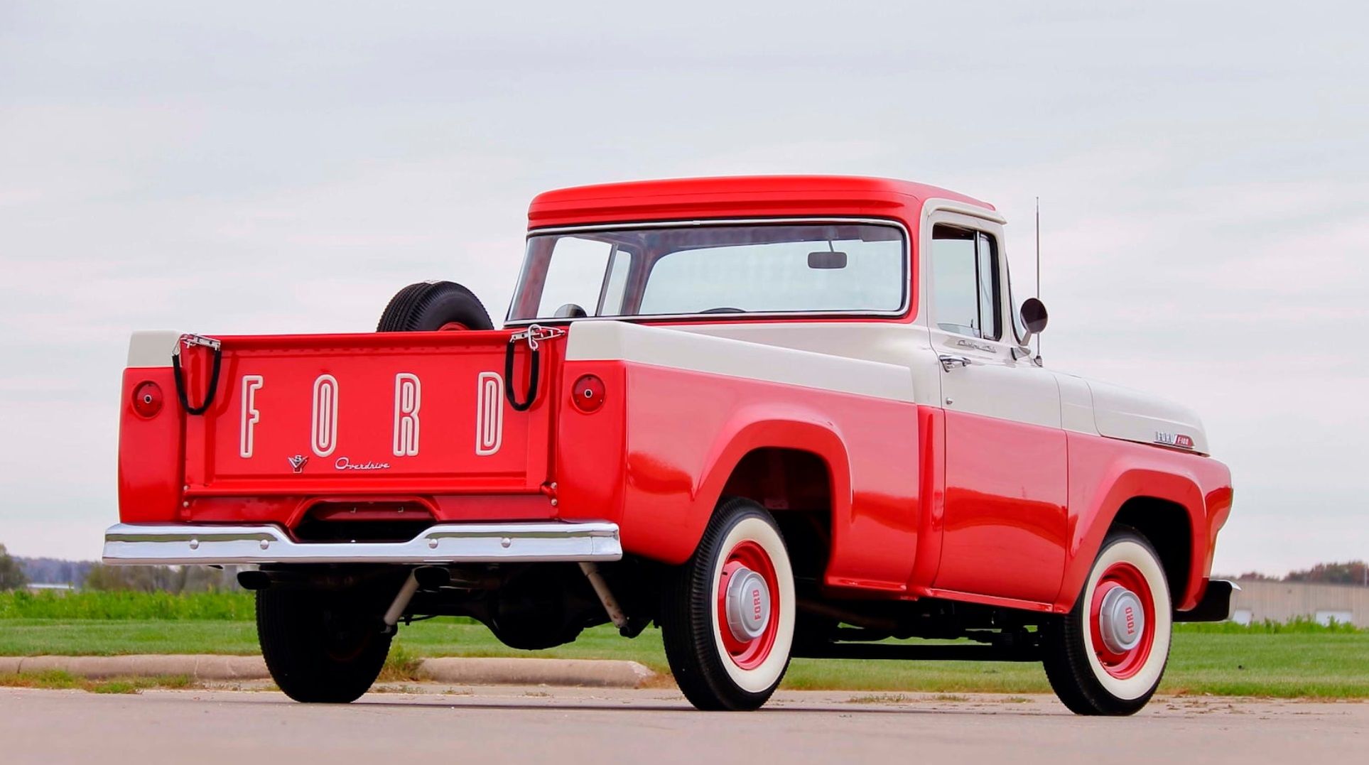 The rear of the 1957 Ford F-100. 