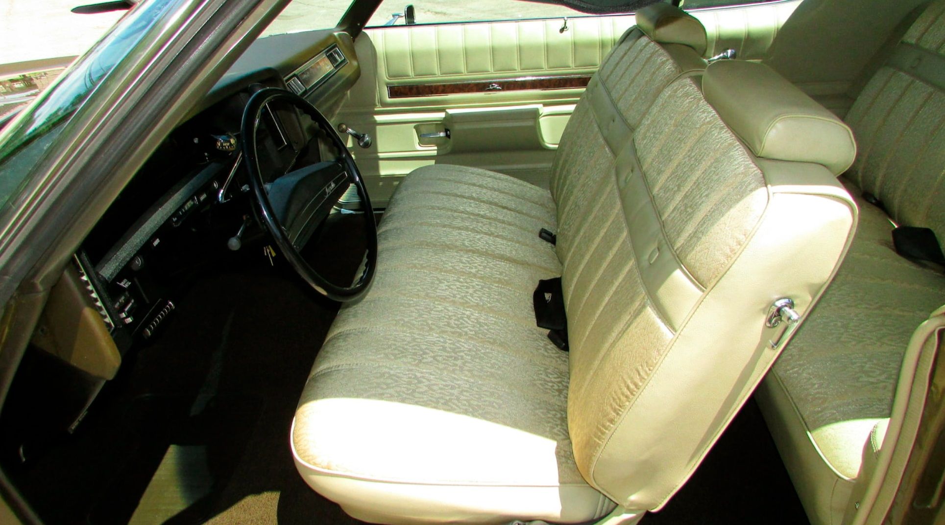 The interior of the 1972 Chevrolet Impala.
