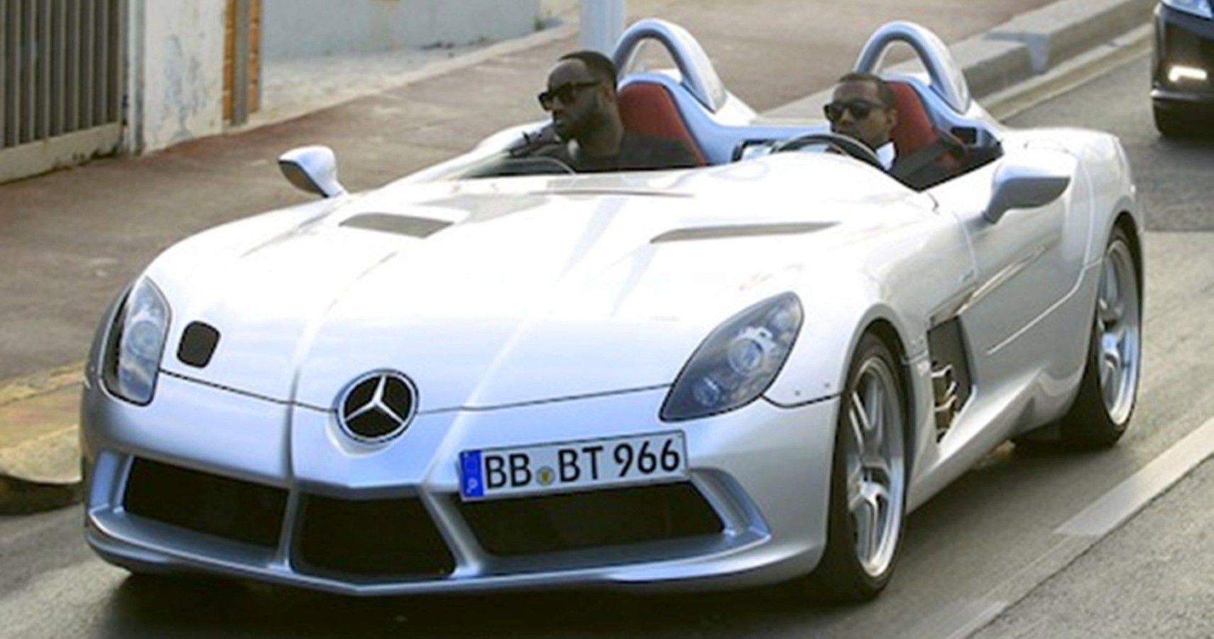 Kanye West silver Mercedes SLR Stirling Moss copy