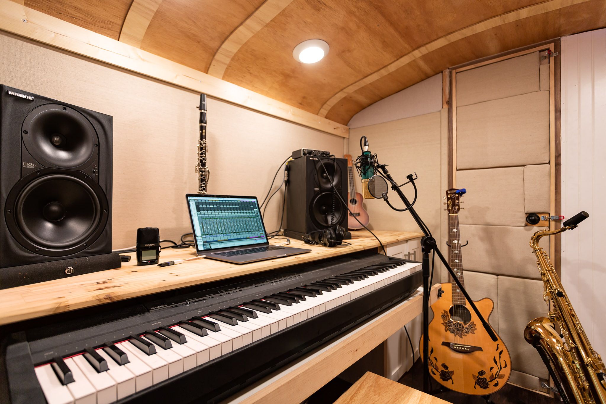 This Awesome RV Conversion Is A Home And Music Studio For The Road