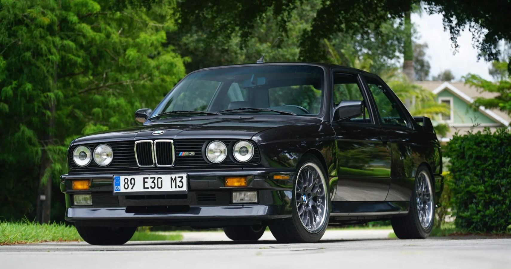Black 1989 E30 M3 parked