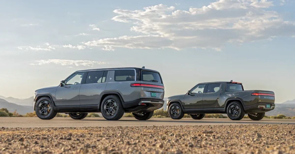 Rivian R1T and R1S Back Gray