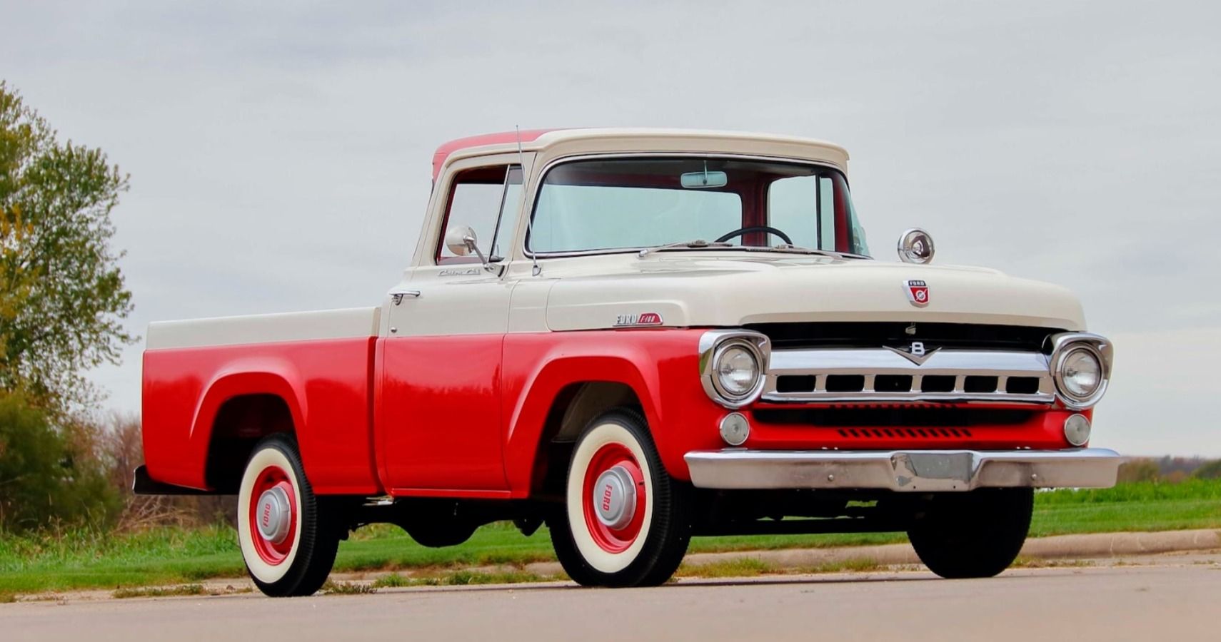The 1957 Ford F-100 on sale. 