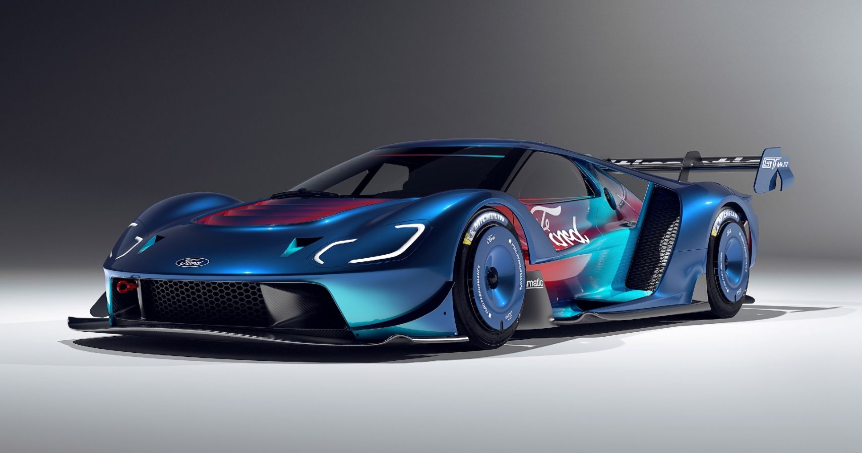 Blue 2023 Ford GT Mk IV Track Car Looking Stunning