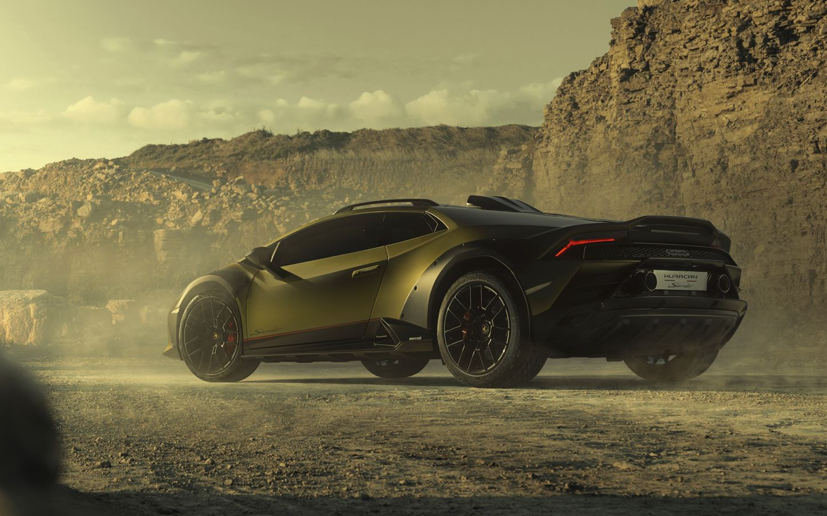 Green 2023 Lamborghini Huracan Sterrato Increased Ride Height