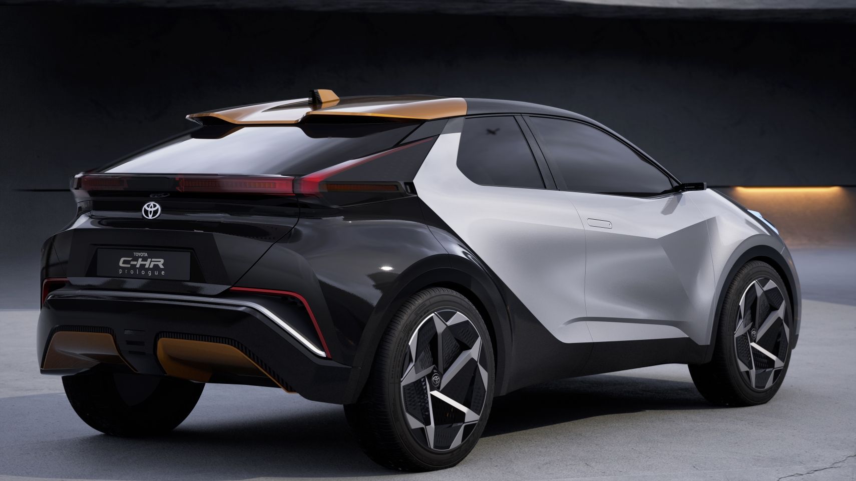 Toyota C-HR Prologue Rear Quarter View Right Side