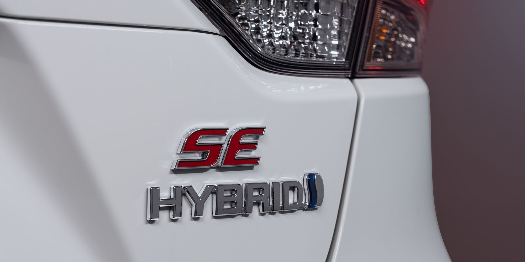 Toyota Corolla Hybrid Trunk Badge Ice Cap