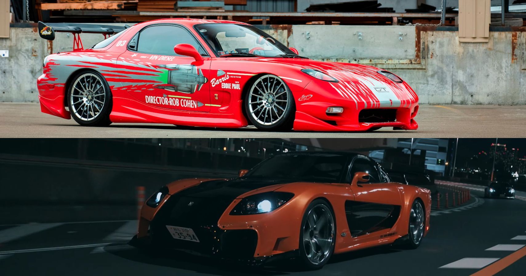 Mazda RX-7 cars from Fast and Furious Movies