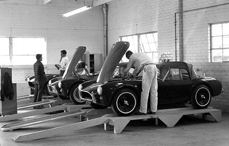 The production line at the Shelby Factory in Venice Beach, California