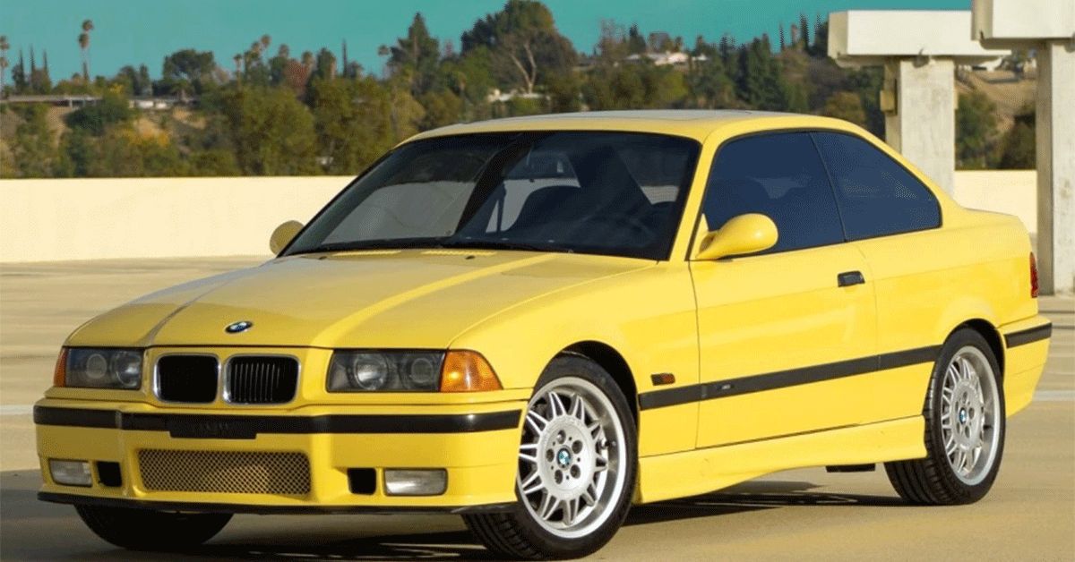 1997-BMW-E36-M3-Coupe-5-Speed-(Yellow)---Front