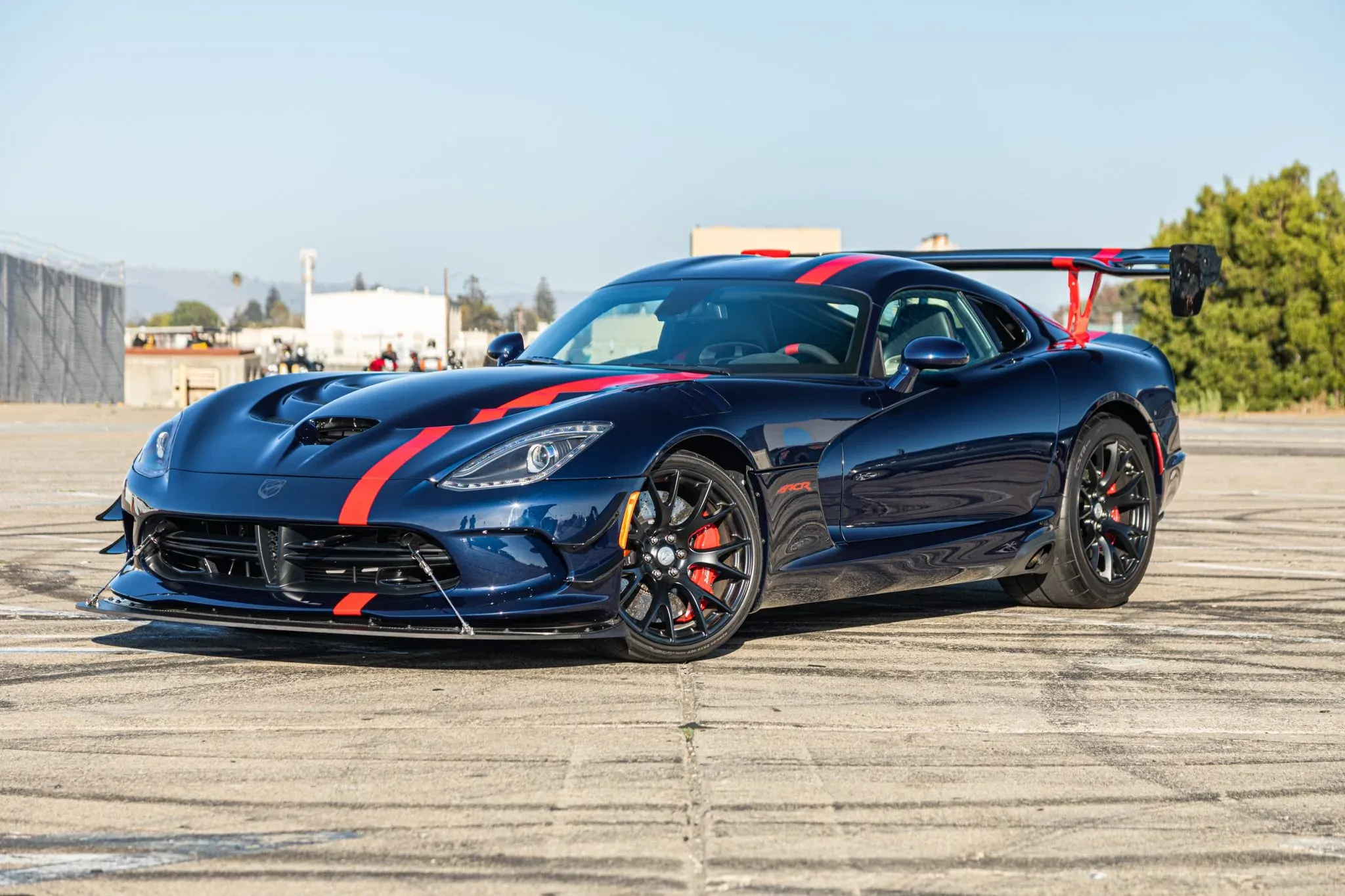 Black and red 2017 Dodge Viper ACR in a parking lot