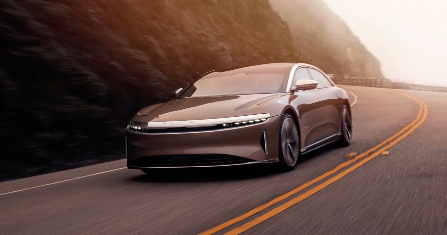 2021 Lucid Air on the road