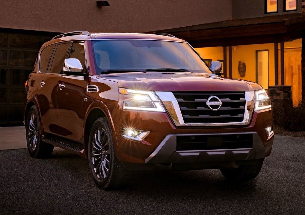 2022 Red Nissan Armada front view 
