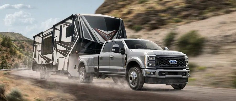 Gray 2023 Ford Super Duty F-350 on the road