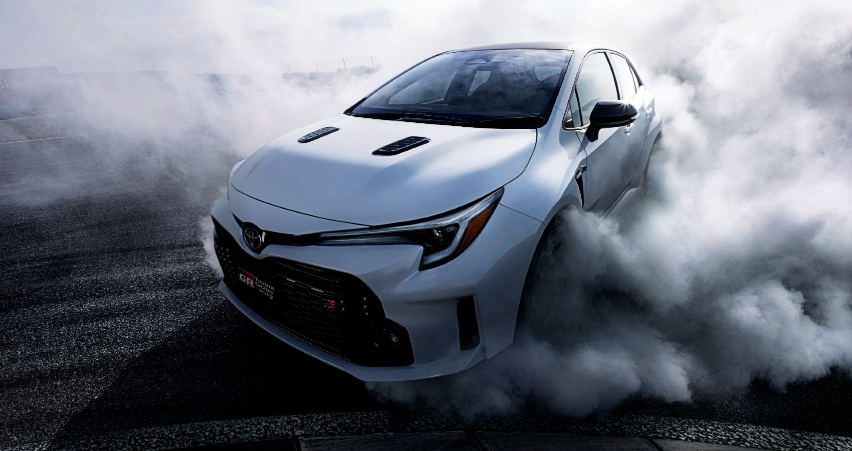 2023 Toyota GR Corolla Circuit Edition Front View Burnout