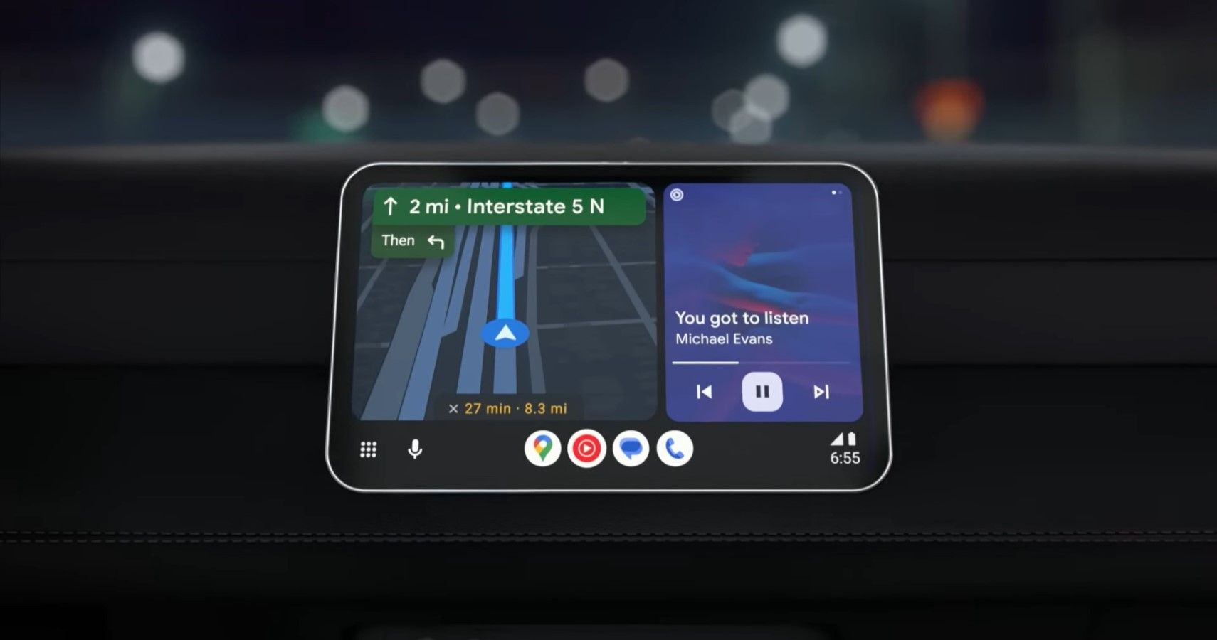 All-new Android Auto on a taller rectangular screen size