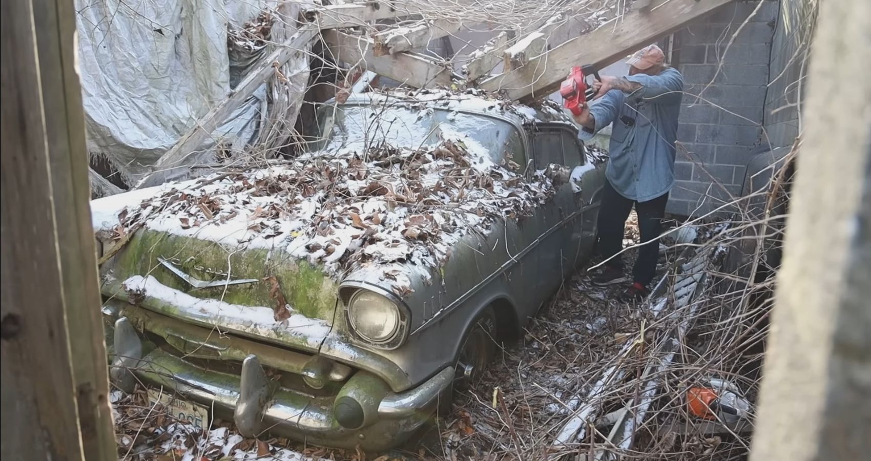 Buried 1957 Chevrolet Bel Air