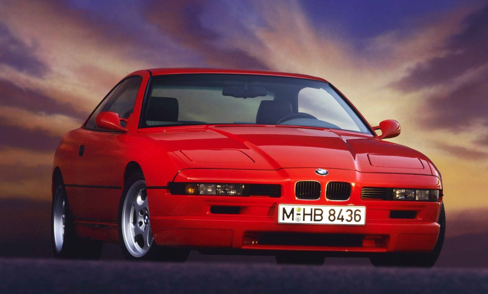 BMW 850ci Red Front Quarter View