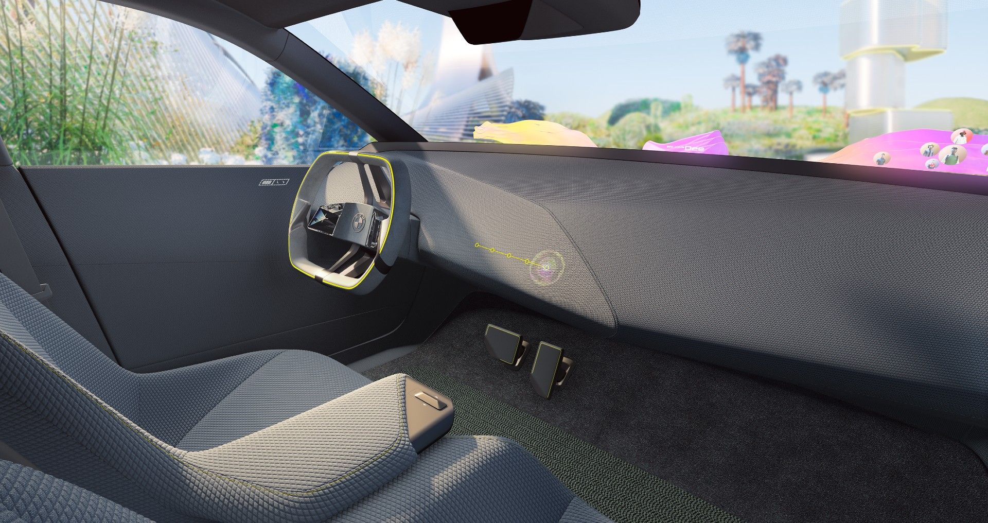 Pantalla frontal interior BMW i Vision Dee