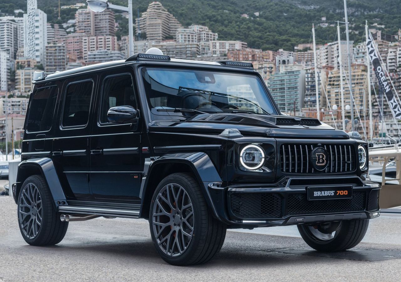 Black Brabus G Wagon parked