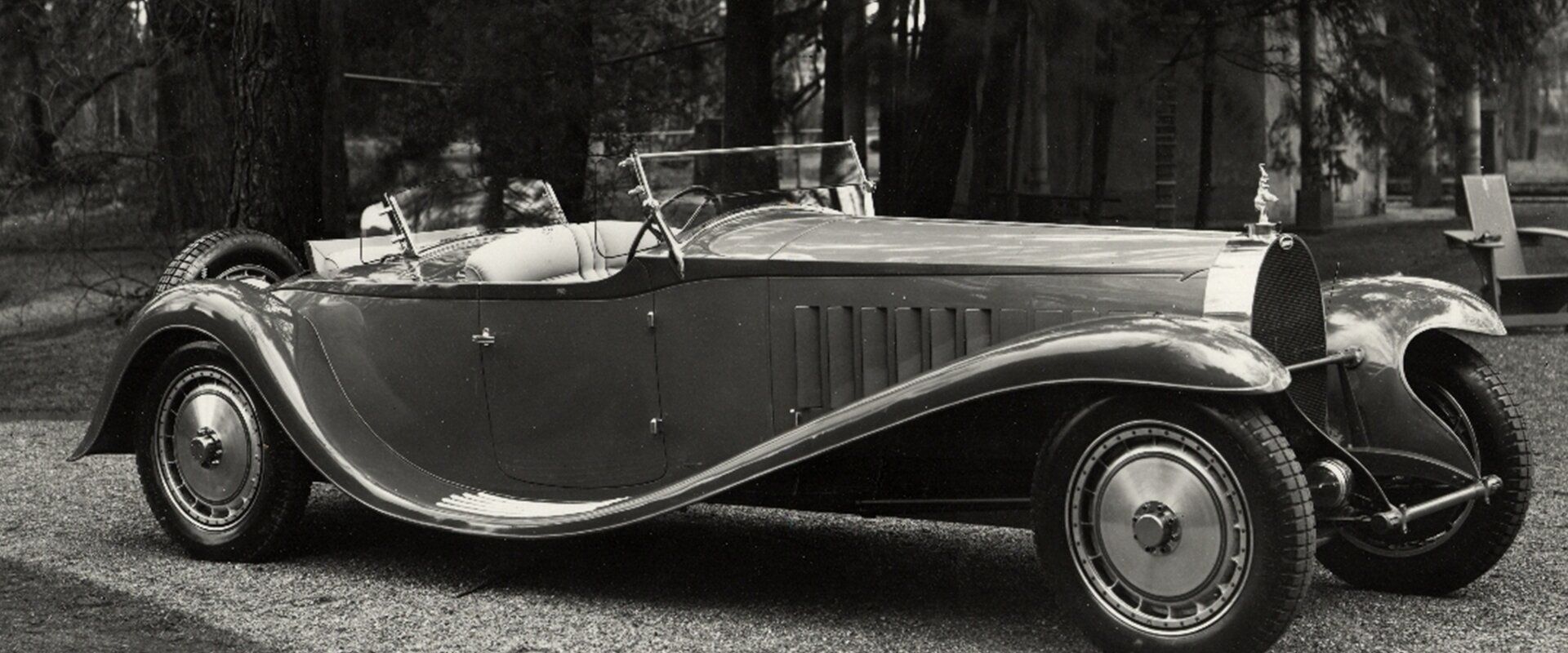Bugatti Type 41 La Royale - Imagen en blanco y negro