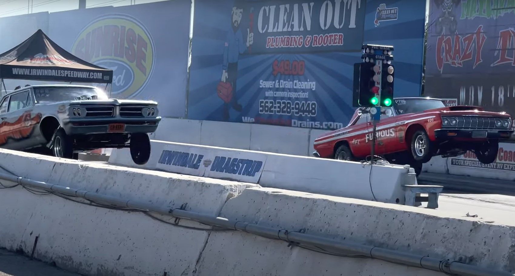 Watch Some Unexpected Classics Throw Down At A SoCal Dragstrip