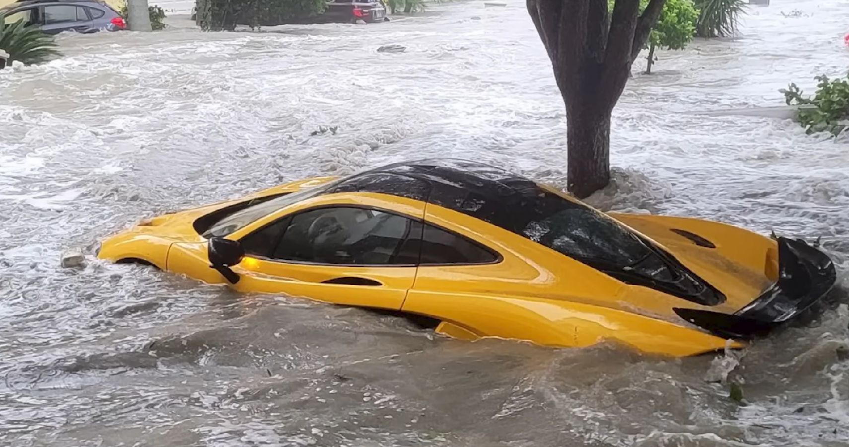 Yellow McLaren P1 Flood Car For Sale