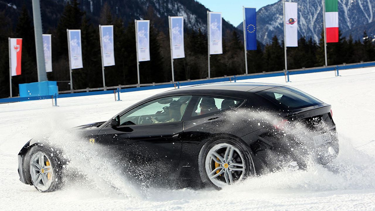 Ferrari FF Drifting Snow
