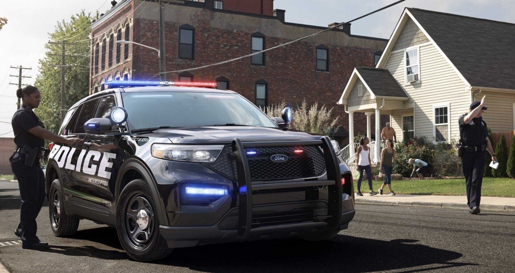 Officers with Ford Police Interceptor Utility 