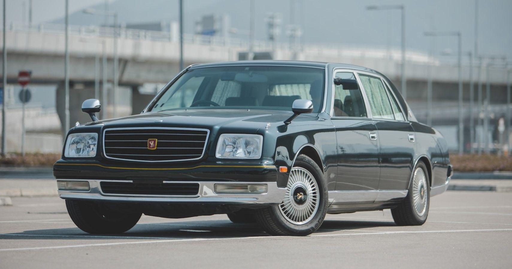 Toyota Century with a V12 front third quarter Classic Japanese car view