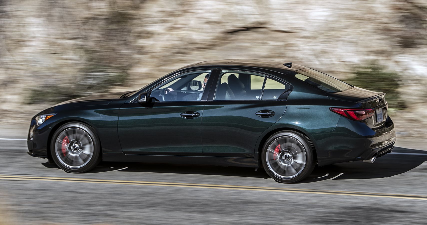 2023 Infiniti Q50 Black Opal exterior green shade