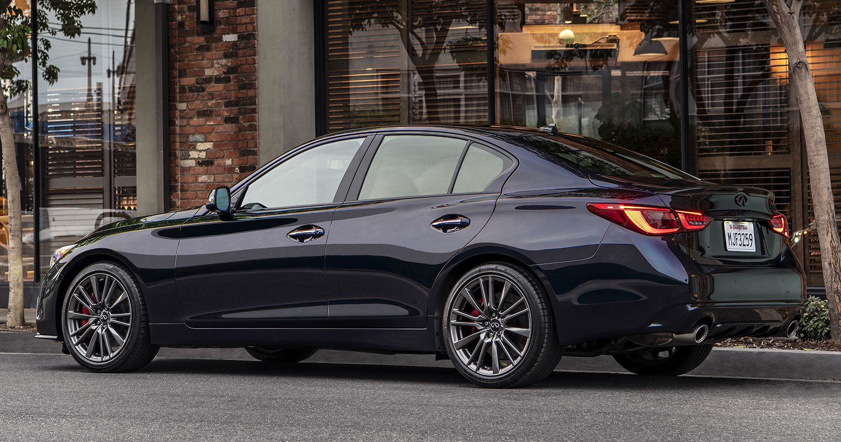 2023 Infiniti Q50 Black Opal exterior purple