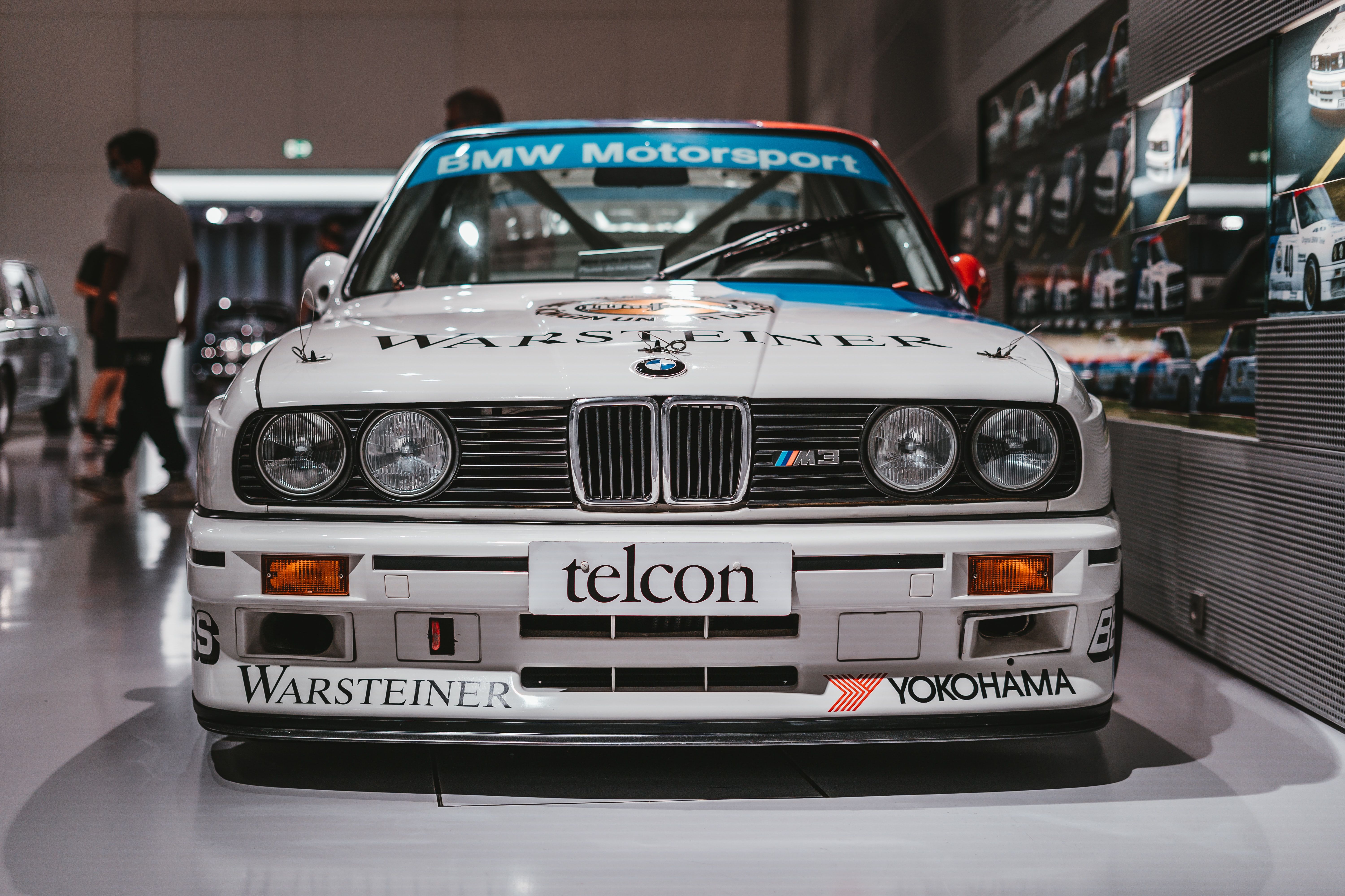 White Racing M3 E30 at exhibition