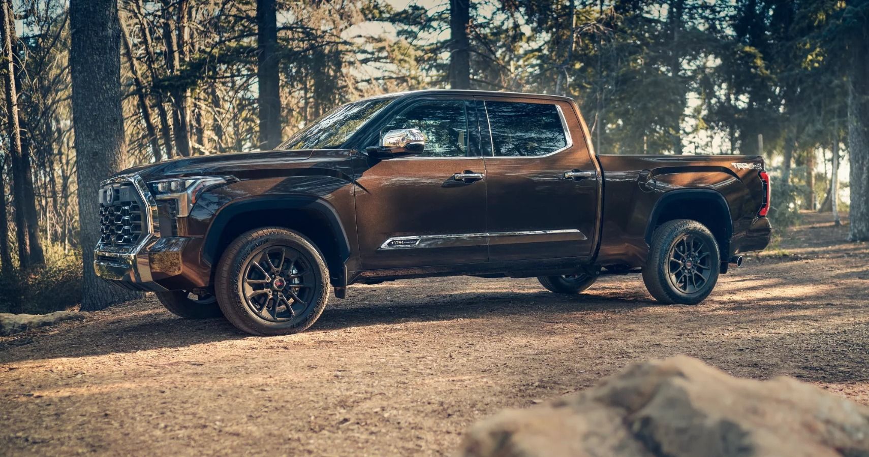 The Toyota Tundra 1794 Edition in the forest. 