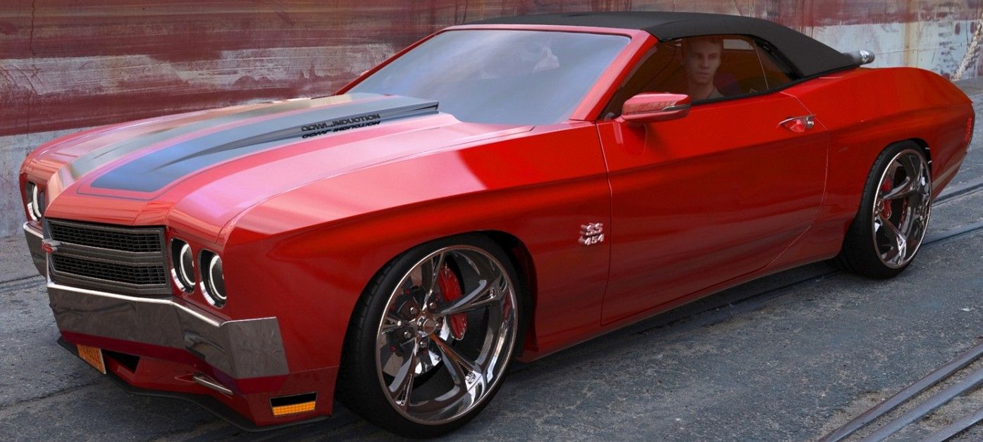 Red Chevrolet Chevelle 70/SS front
