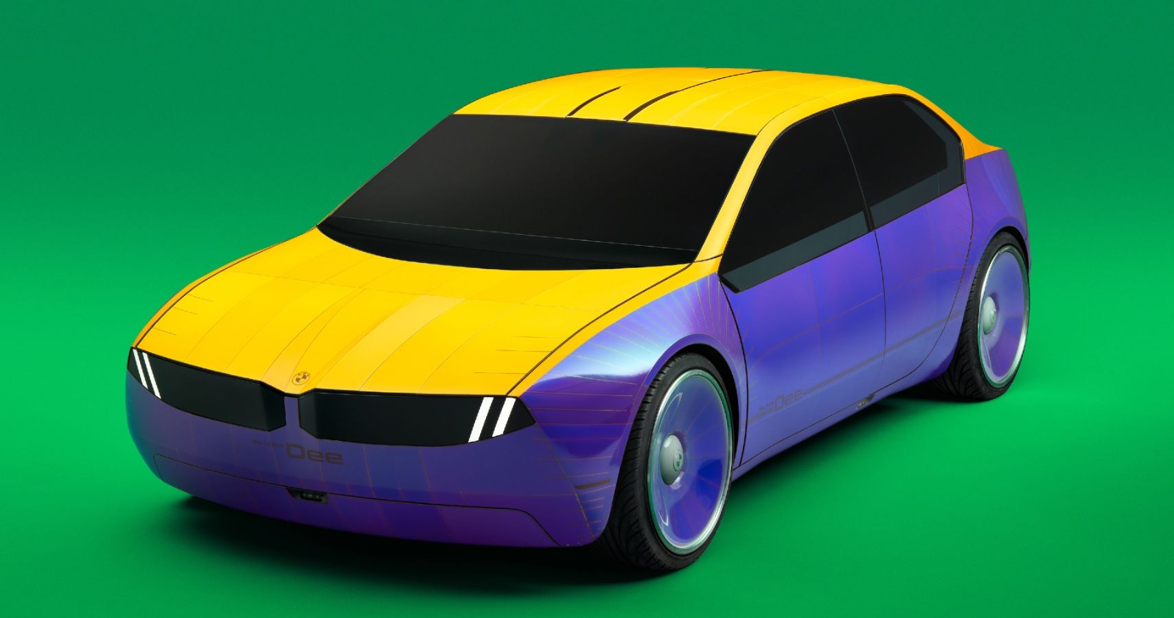 Purple And Yellow BMW i Vision Dee Concept Cars Changing Colors