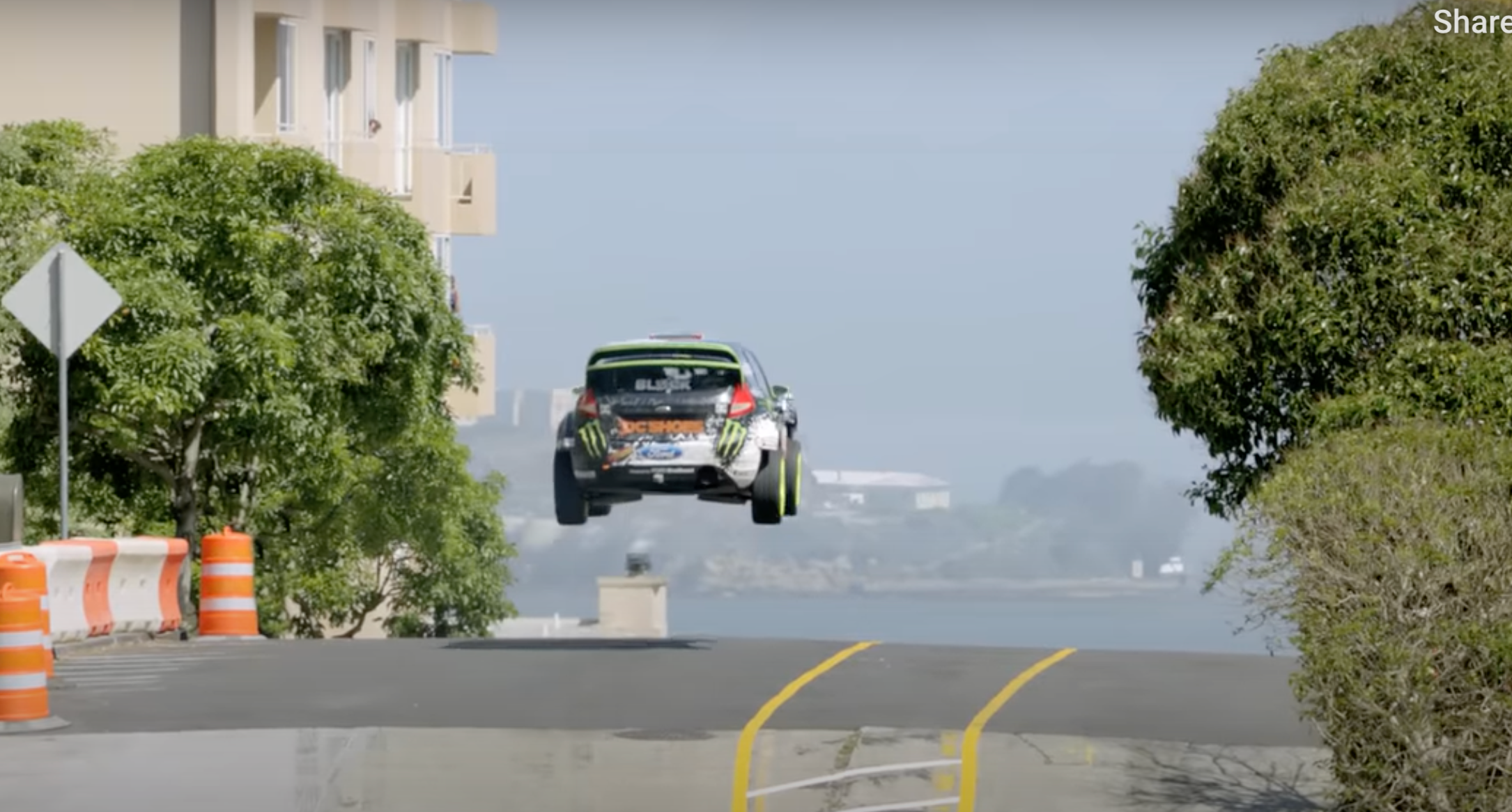 Block does Gymkhana jump in S.F.