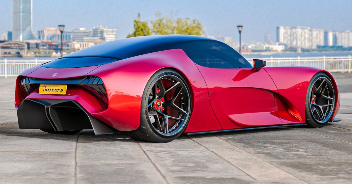 Lexus LFA Render, rear quarter view