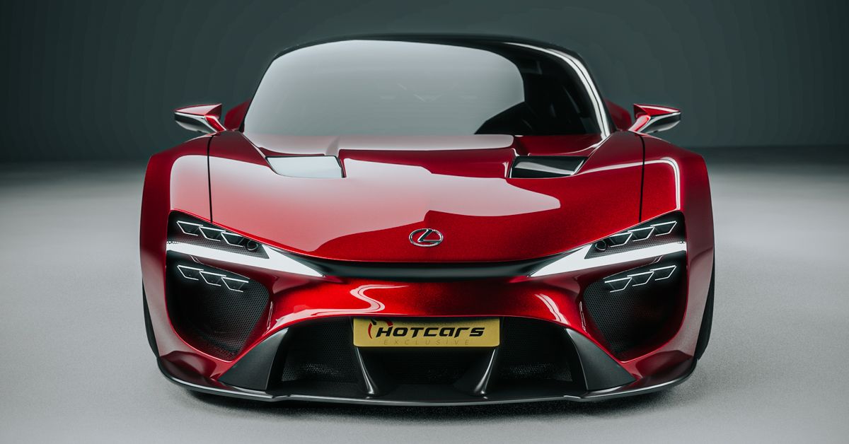 Red Lexus LFA Modern Revival Render front view