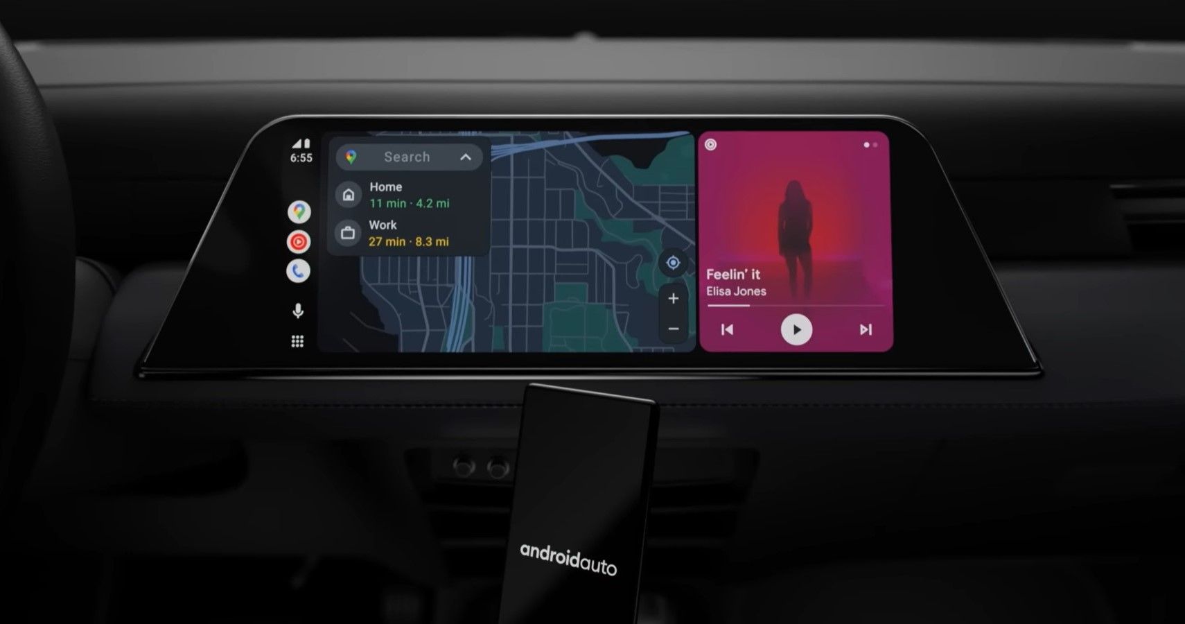 All-new Android Auto new visual layout view