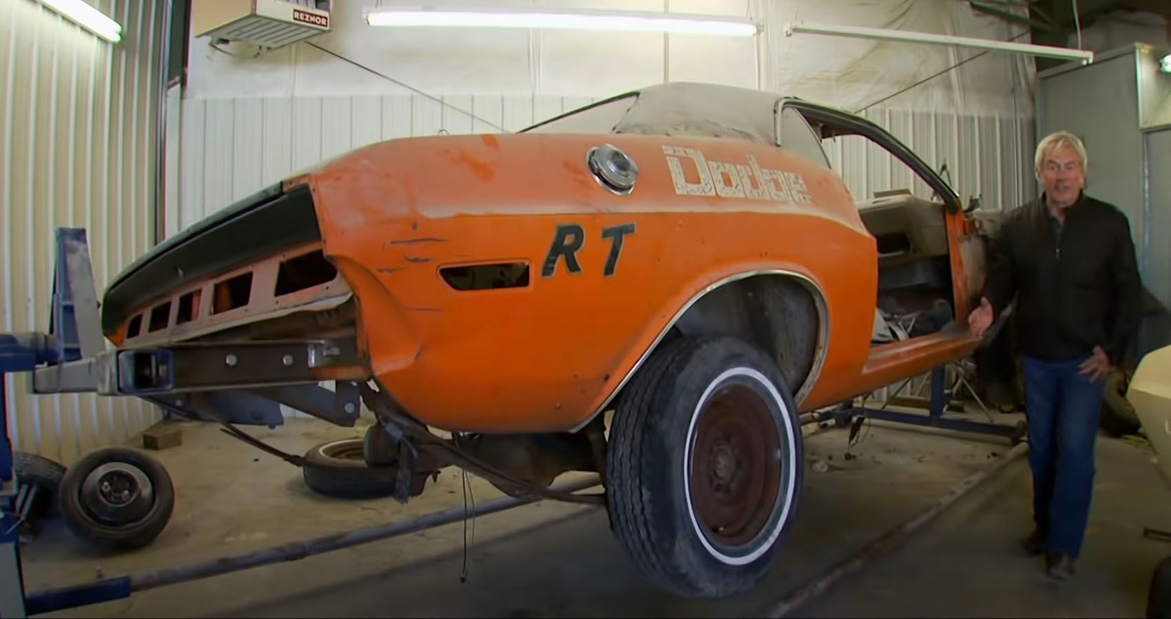 Abandoned 1970 Dodge Challenger RT On Lift