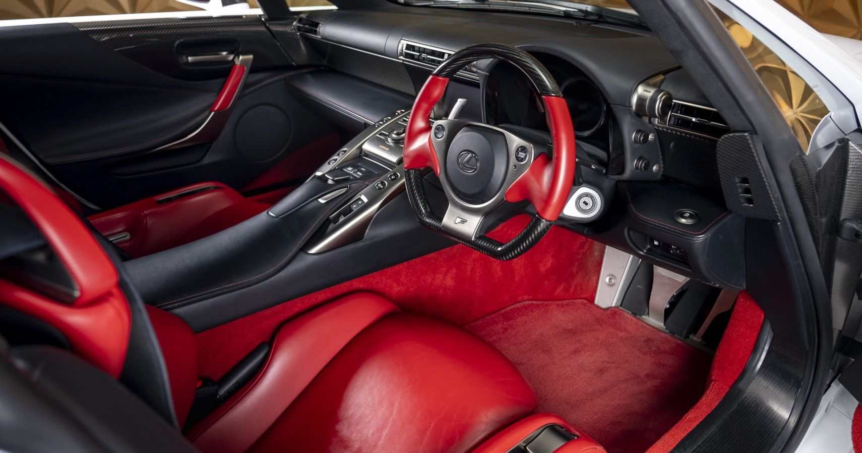 Lexus LFA red interior view