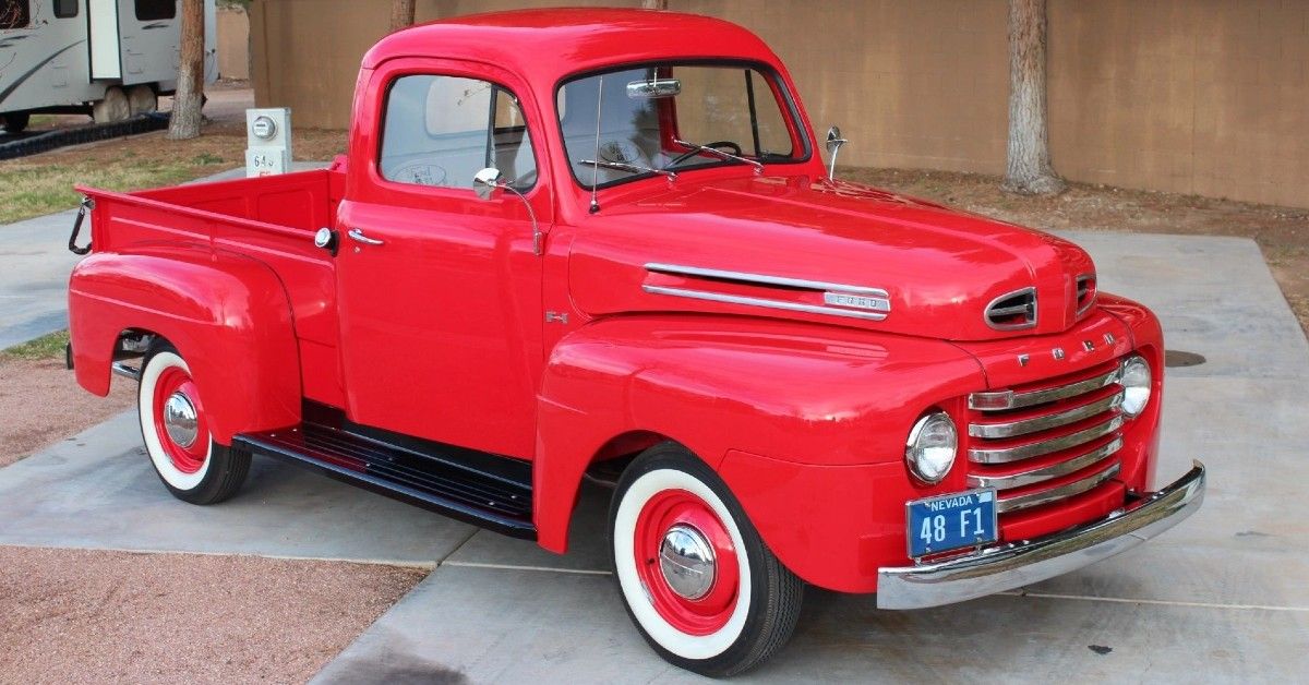 Red 1948 Ford F-Series Pickup