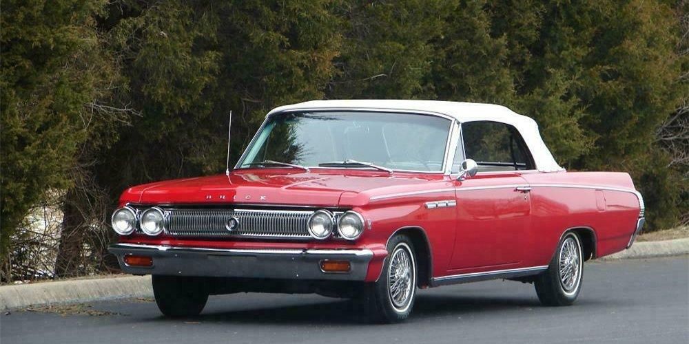 Red on White 1963 Buick Special Skylark on the Road