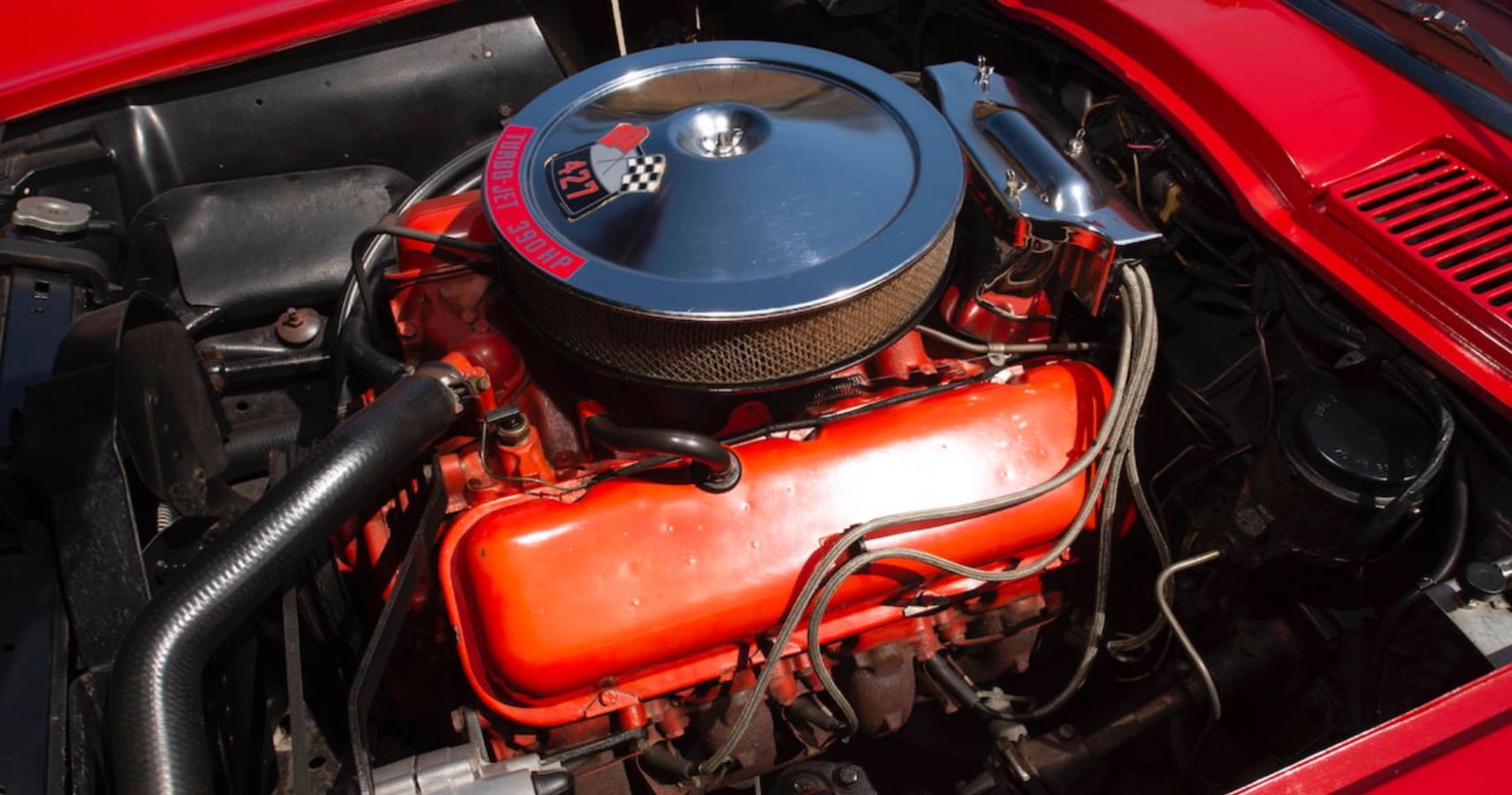 Red 1966 Chevrolet Corvette Convertible 427 engine 