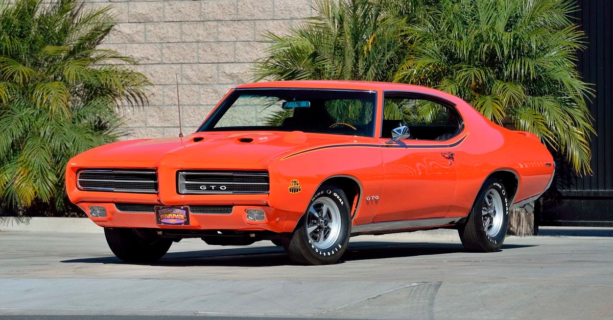 Orange 1969 Pontiac GTO Judge Parked Outside