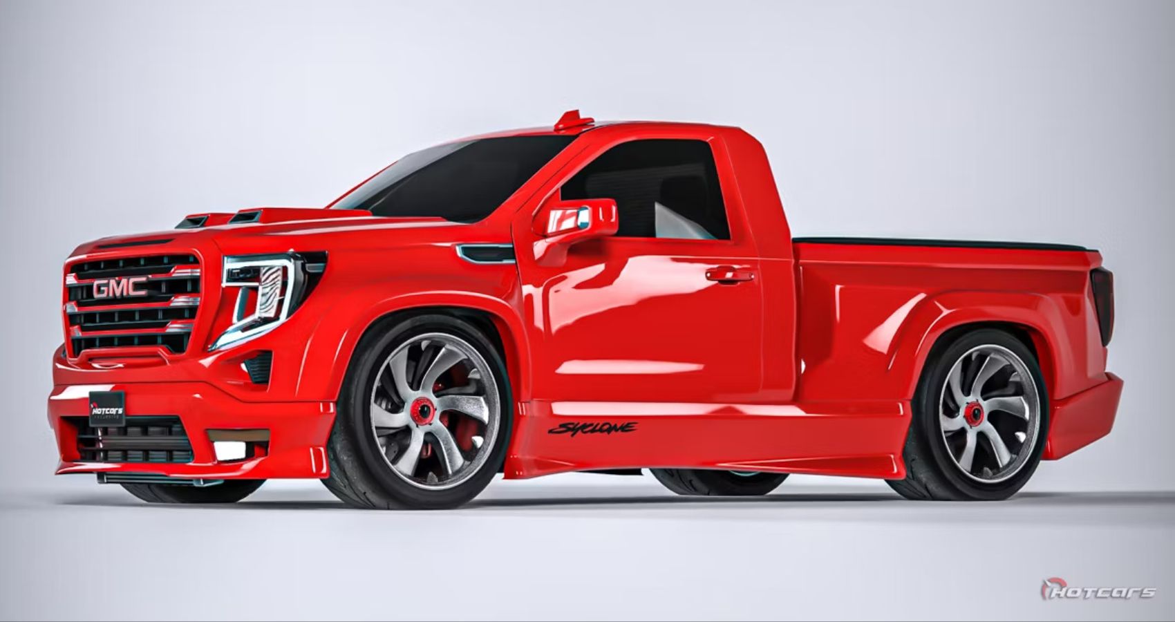 1991 GMC Syclone render in Red Front Quarter View