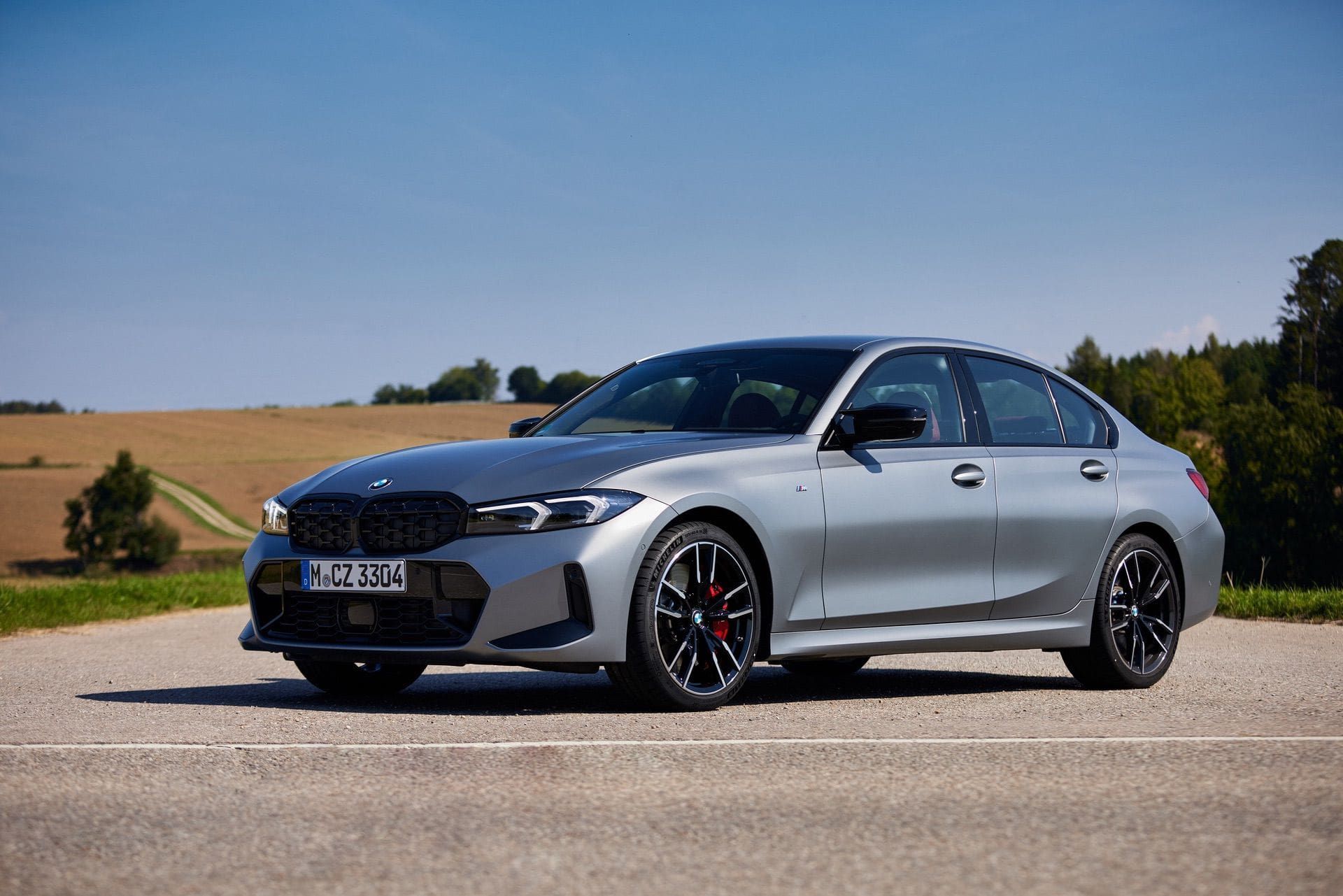 BMW M340i luxury sports car gray