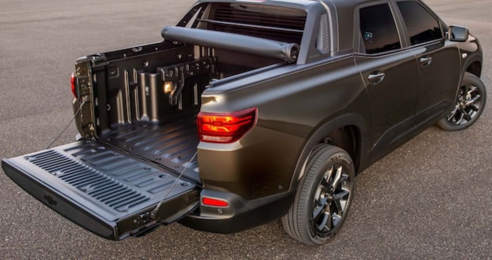 Rear 3/4 Look At The Green 2023 Chevrolet Montana Pickup Cargo Bed